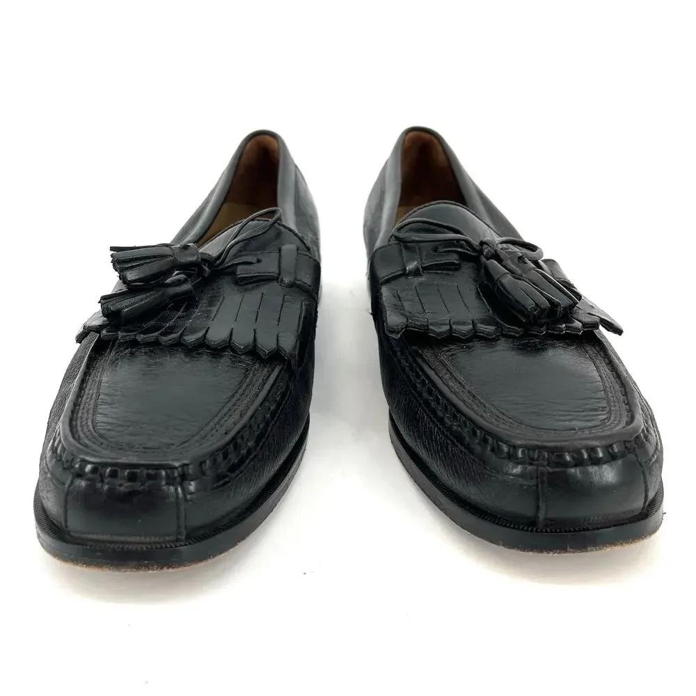 Johnston & Murphy Men's 9.5‎ Black Leather Tassel Dress Loafer